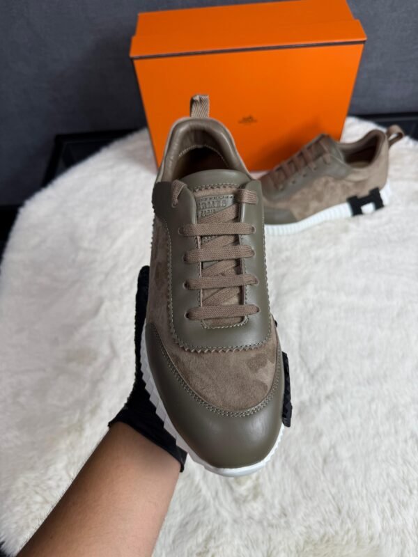 Hermes Bouncing Brown Suede Sneakers