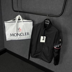 Moncler Windbreker Rits Arm Zwart
