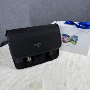 Prada Re-Nylon Bag Black Big Size High Quality
