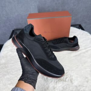 Loro Piana Weekend Walk Sneakers Black on Black Suede