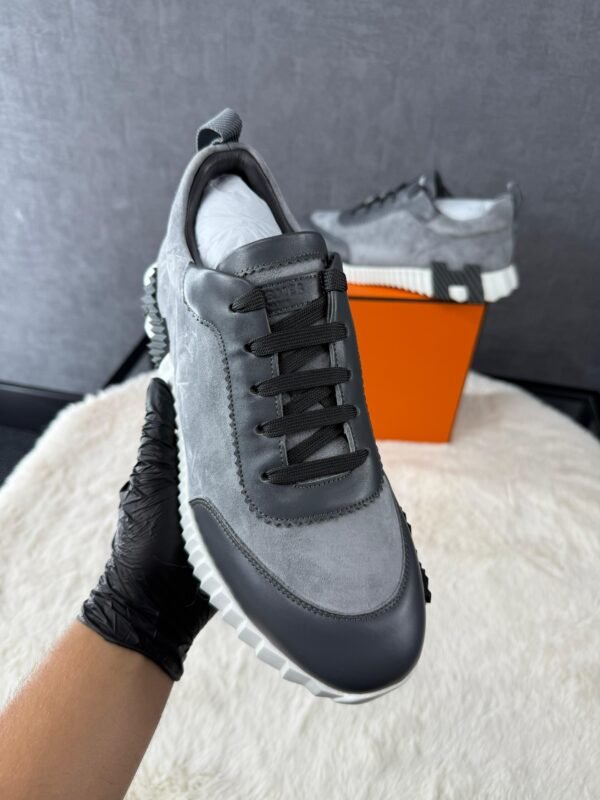 Hermes Bouncing Sneakers Grey Suede