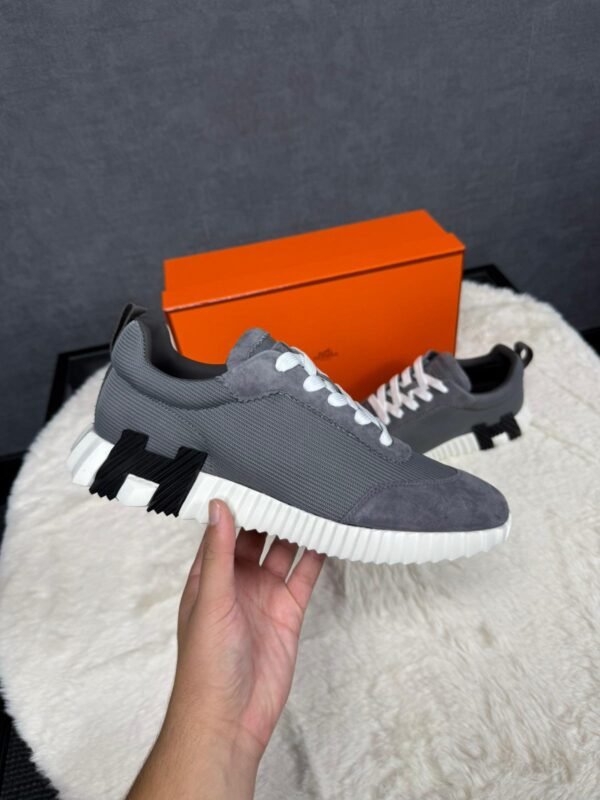 Hermes Bouncing Grey Suede Ribbels
