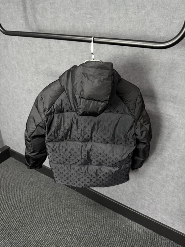 Louis Vuitton Monogram Accent Pillow Puffer Jacket Black High Quality