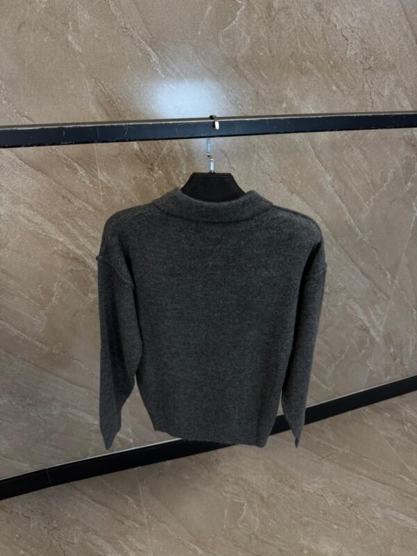 Ami Polo Sweater Grey