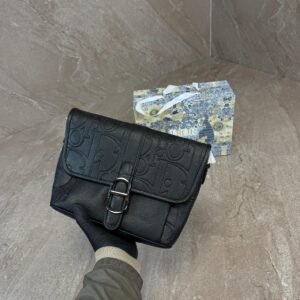 Christian Dior Daily Messenger Bag Black Leather High Quality