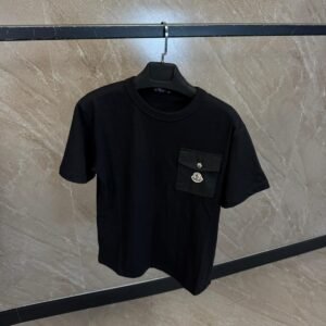 Moncler T-Shirt Black, Pocket Logo