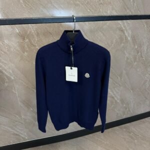 Moncler Sweaters Blue, Met Rits