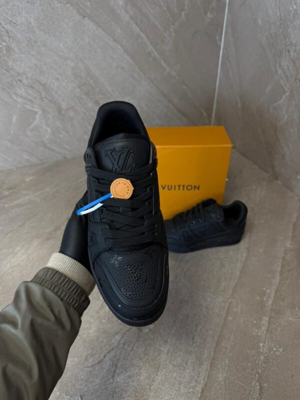 Louis Vuitton Trainer Sneaker Black on Black Monogram