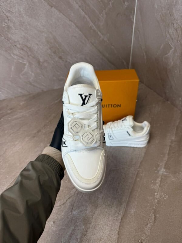 Louis Vuitton Trainers White, Black Accents