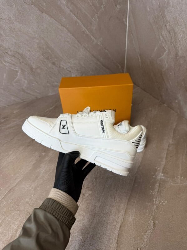 Louis Vuitton Trainers White, Black Accents