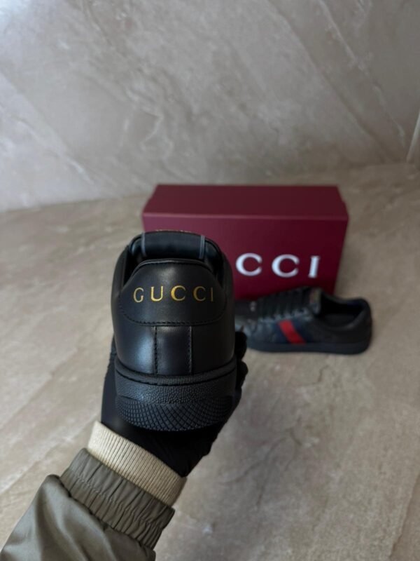 Gucci GG Embossed Leather Low-Top Sneakers Black