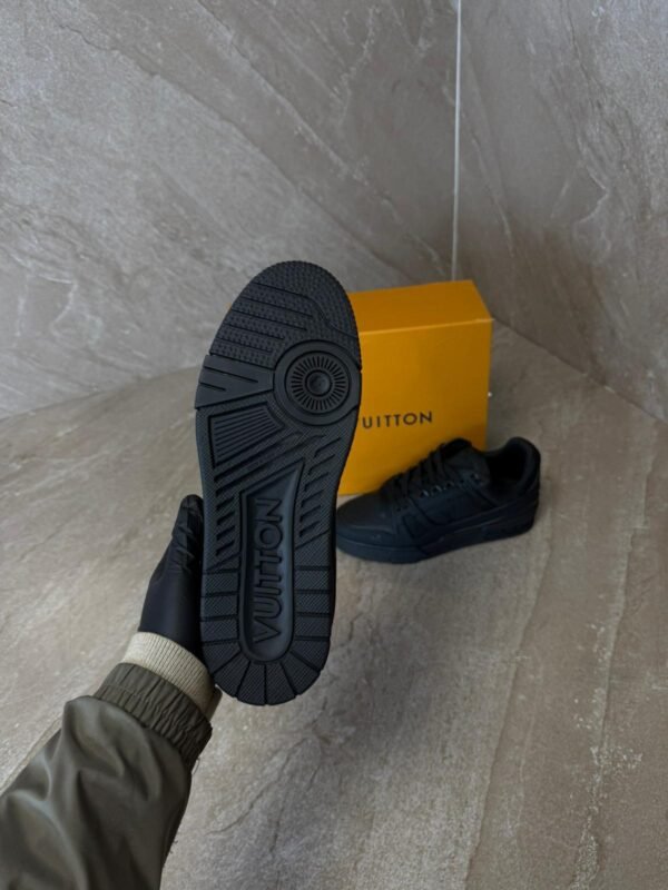 Louis Vuitton Trainer Sneaker Black on Black Monogram