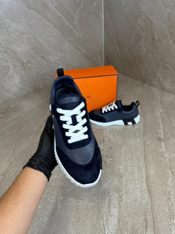 Hermes Bouncing Dark Blue, Black Logo