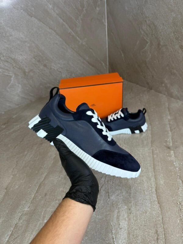 Hermes Bouncing Dark Blue, Black Logo