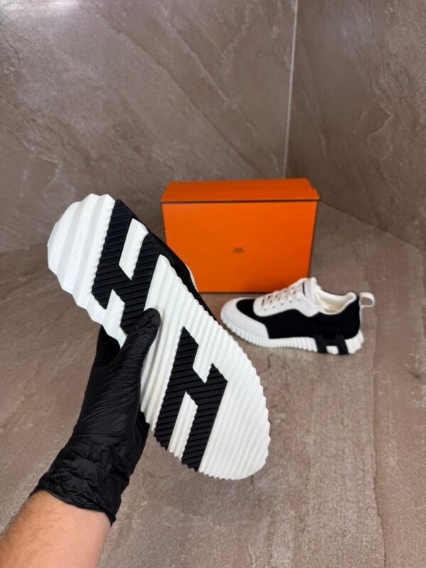 Hermes Bouncing Sneakers Black White