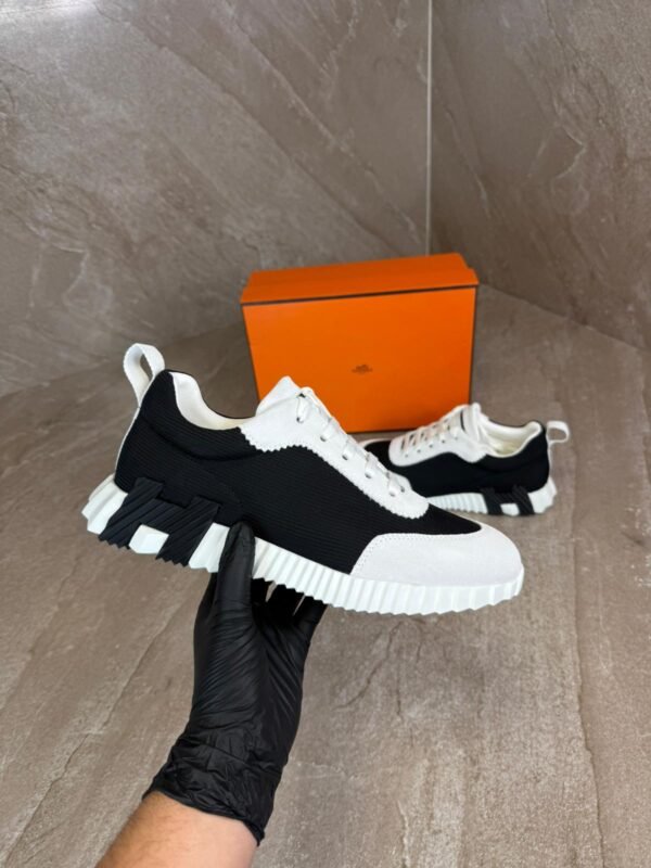 Hermes Bouncing Sneakers Black White