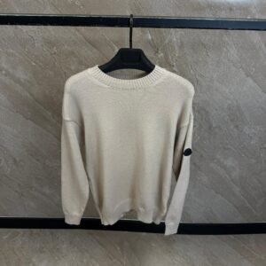 Moncler Gebreidde Sweater Beige, Black Logo