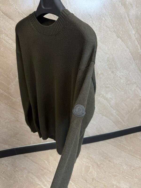 Moncler Gebreidde Sweater Green, Black Logo