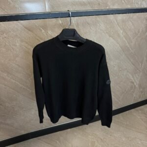 Moncler Gebreidde Sweater Black, Black Logo
