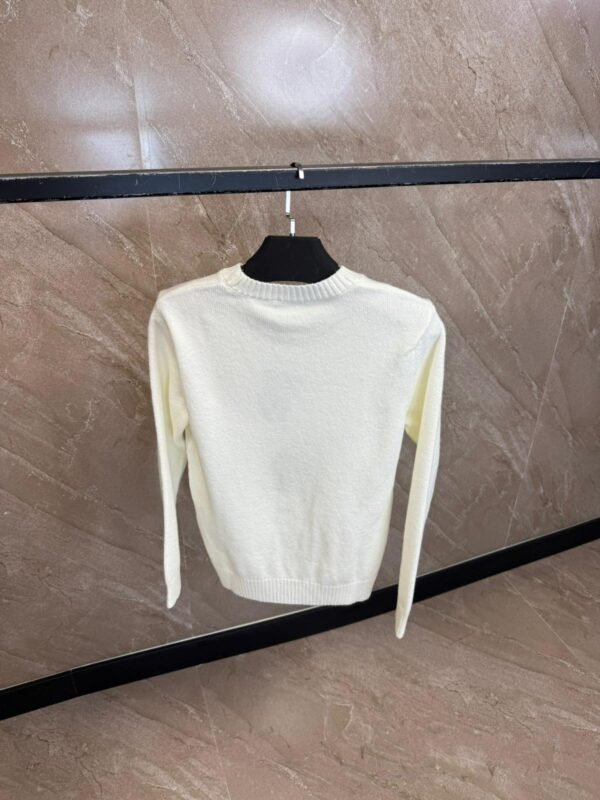 Prada Brei Sweater Gebroken Wit