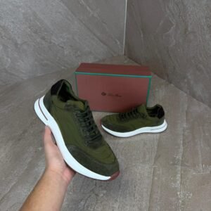 Loro Piana Weekend Walk Sneakers Green Suede
