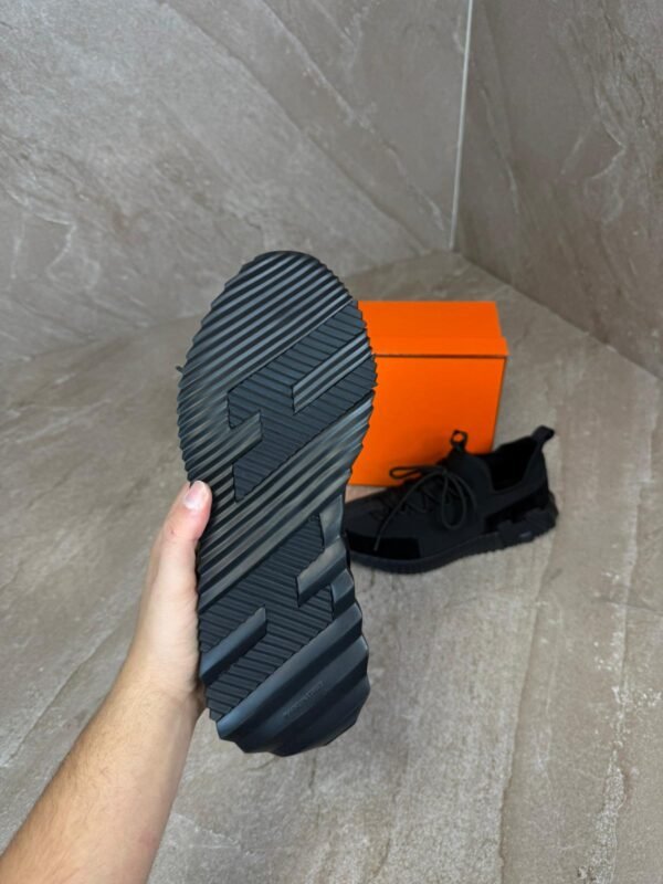 Hermes Bouncing Sneakers Black on Black, Veters