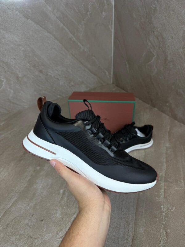 Loro Piana Weekend Walk Sneakers Black Leather