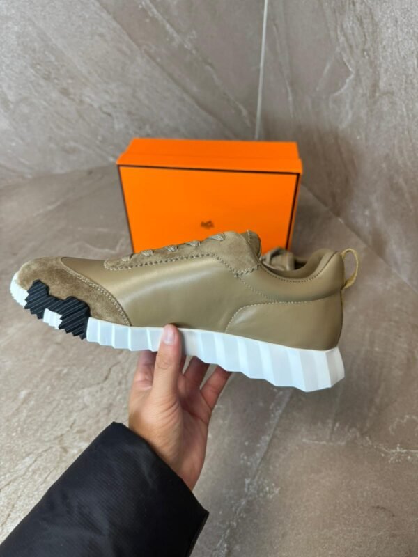 Hermes Bouncing Sneakers Brown Leather