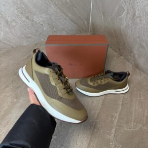 Loro Piana Weekend Walk Sneakers Khaki Leather