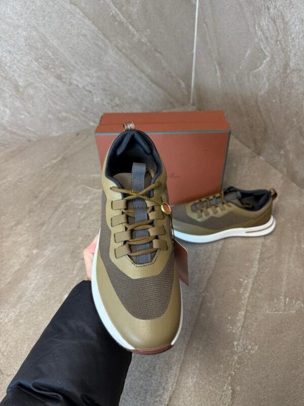 Loro Piana Weekend Walk Sneakers Khaki Leather