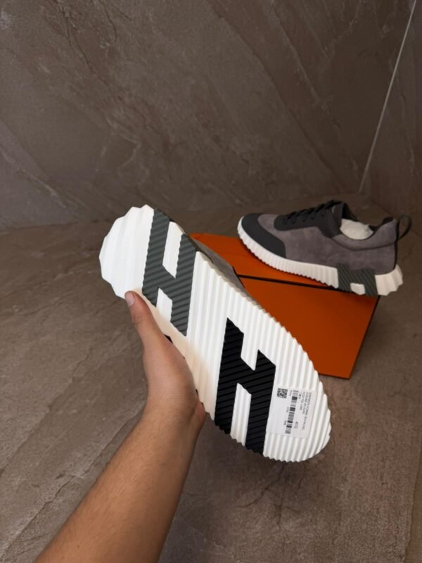 Hermes Bouncing Sneakers Grey Suede