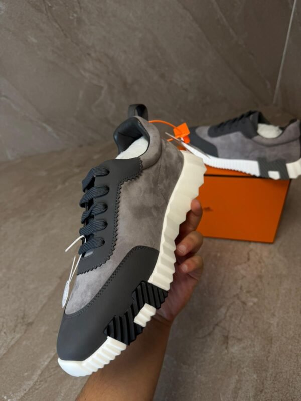 Hermes Bouncing Sneakers Grey Suede