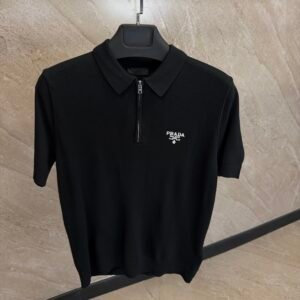 Prada Zipper Polo Black