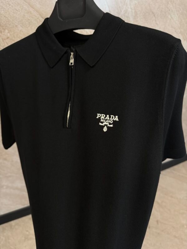 Prada Zipper Polo Black