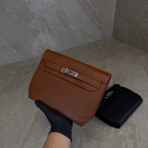 Hermes Kelly depeches 25 pouch Brown