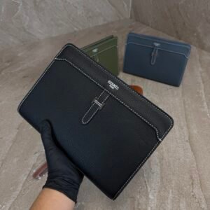 Hermes Clutch Buckle Bag Black