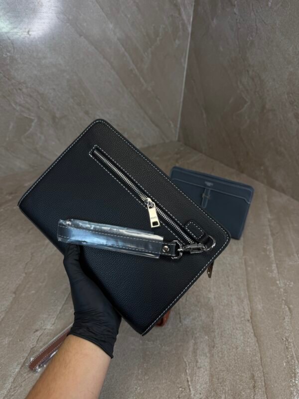 Hermes Clutch Buckle Bag Black