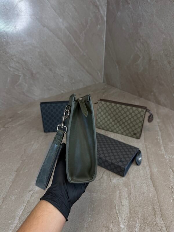 Gucci Green Trim Medium Pouch