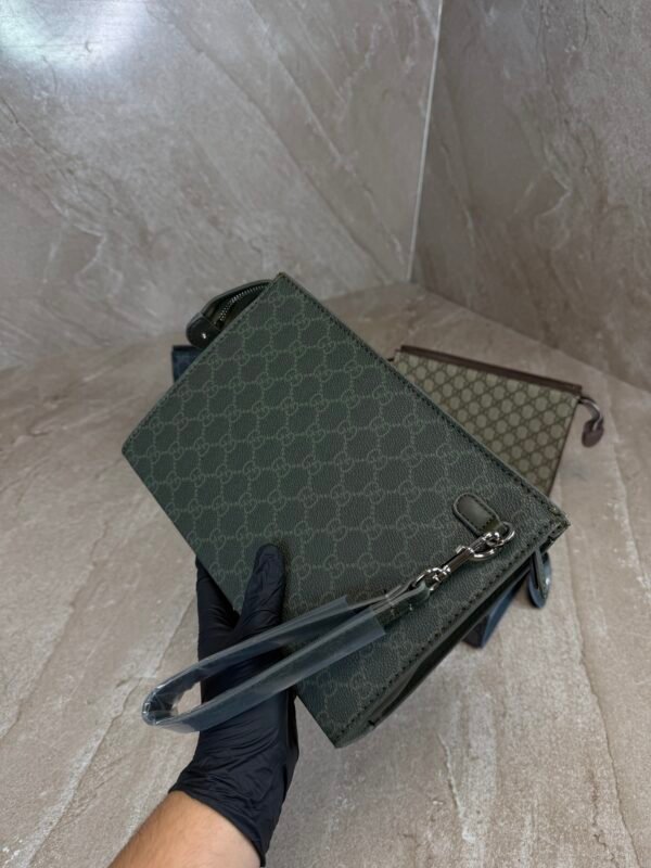 Gucci Green Trim Medium Pouch