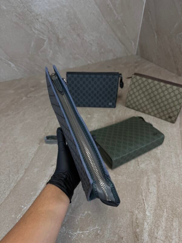 Gucci Grey Trim Medium Pouch