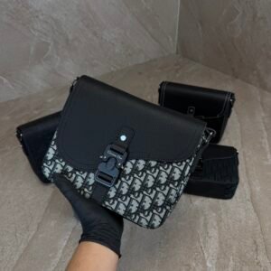 Dior Saddle Messenger Bag Grey-Black