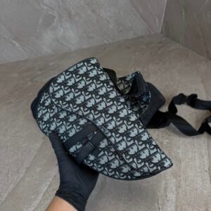 Dior Saddle Bag Grey-Black