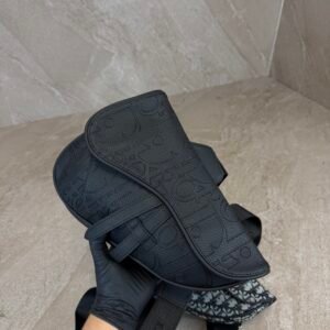 Dior Saddle Bag Leather Black