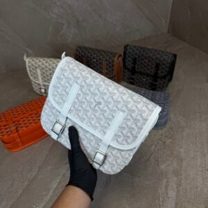 Goyard Belvedere PM Big Messenger Bag White