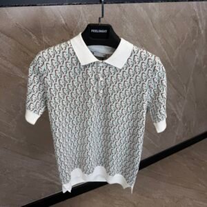 Dior Oblique Polo Shirt White