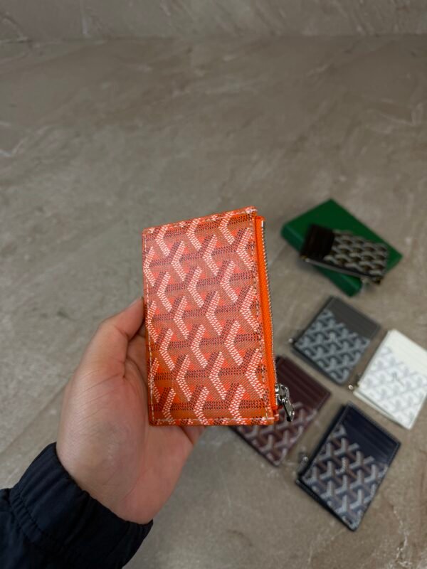 Goyard Bourbon Zipped Card Holder Orange