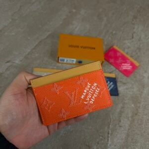 Louis Vuitton Card Holder Monogram Heritage Pondicherry Orange