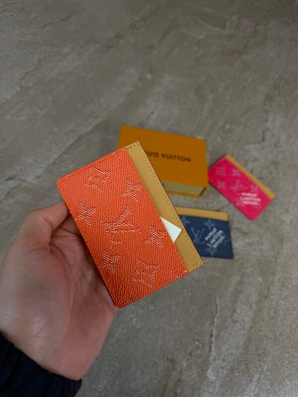 Louis Vuitton Card Holder Monogram Heritage Pondicherry Orange