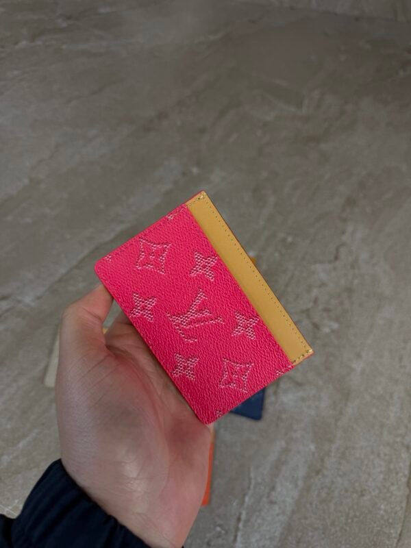 Louis Vuitton Card Holder Monogram Heritage Pondicherry Pink.