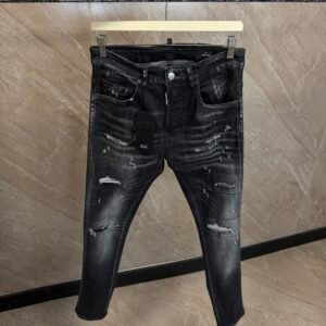 Dsquared2 Black Jeans, Beige Label